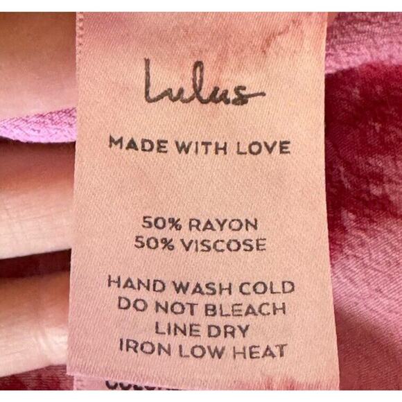 Lulu’s Size Small Seeking Sunshine Mini Cowl Slip Neck Dress Tie Dye Print Boho - Picture 5 of 5